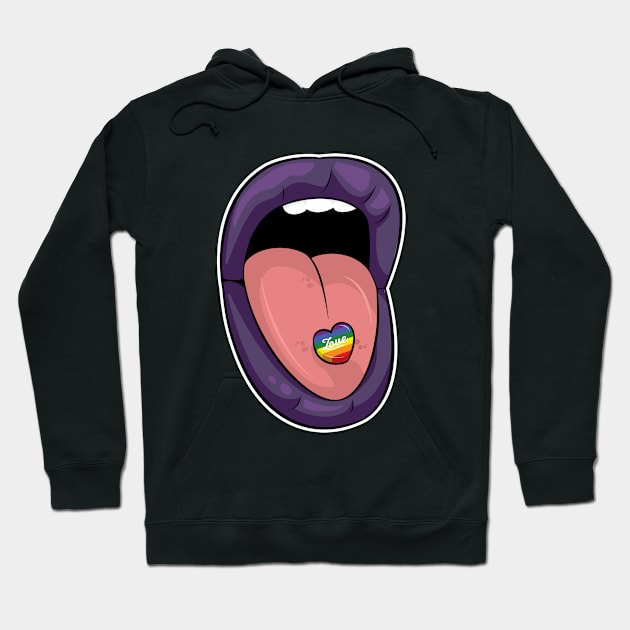 Pride Lipstick Love Pill Hoodie by Hixon House